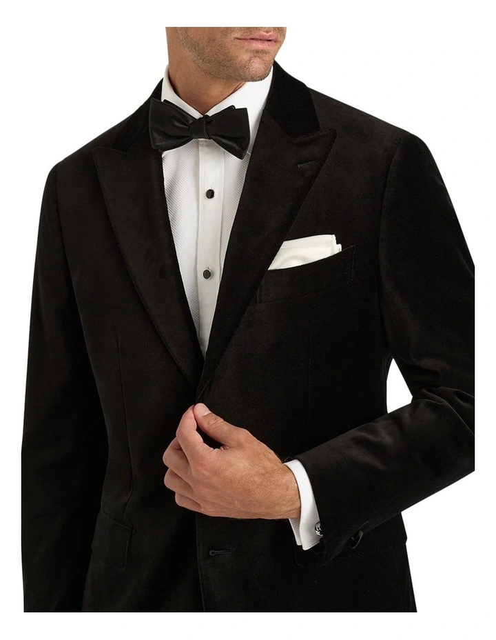 Lennon Velvet Jacket in Black