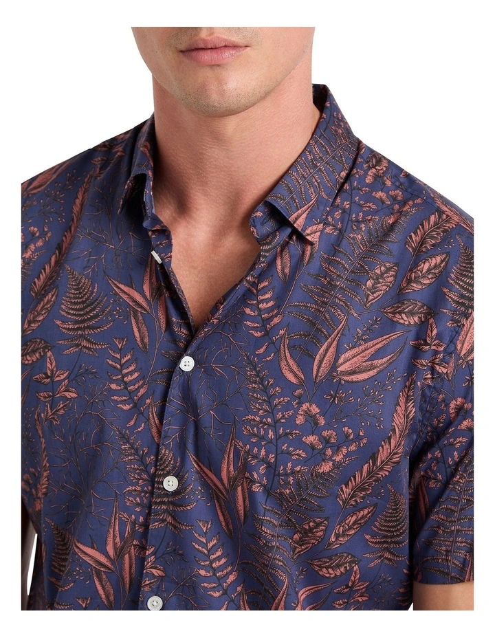 When You're Ready Shirt in Navy/Guava