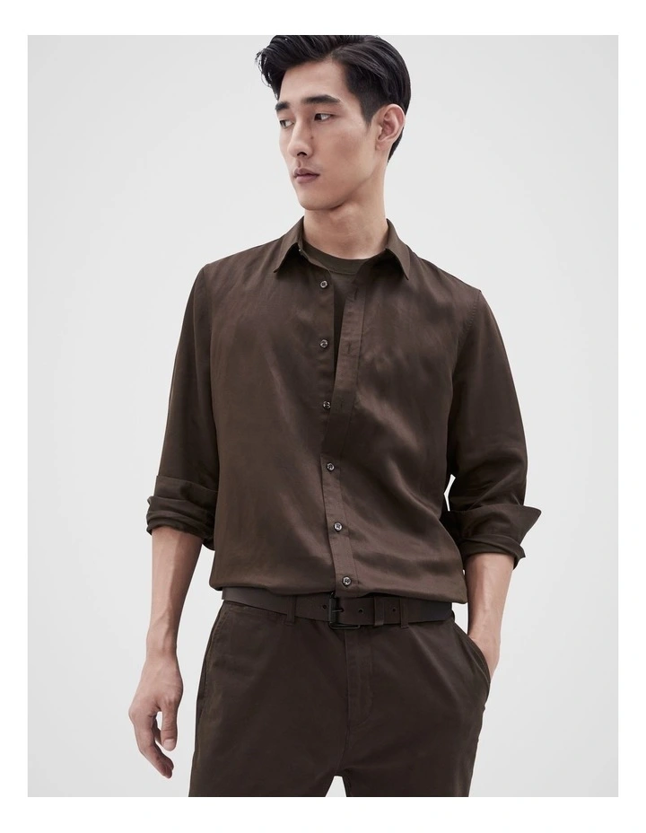 Reeves Leather Belt in Chocolate