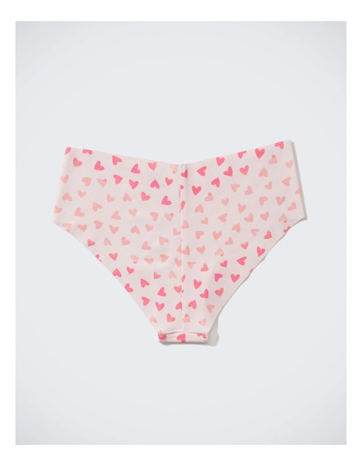 No Show Cotton Cheeky Underwear in Pink