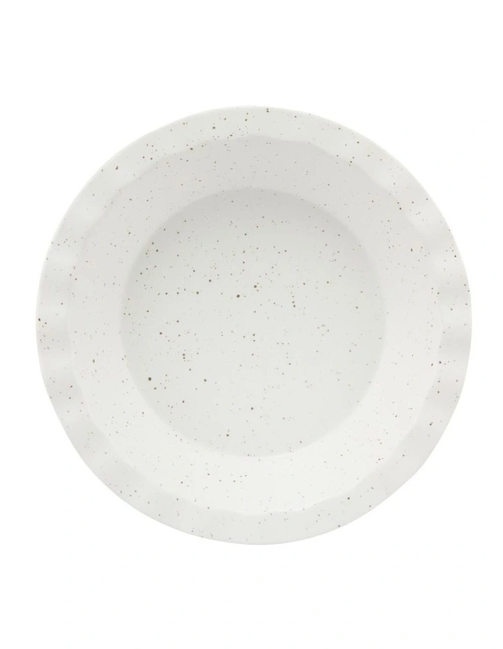 Fluted Pie Dish 25x5cm Gift Boxed in Cream