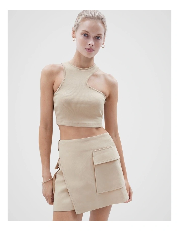 Summer Cutout Tank in Brown