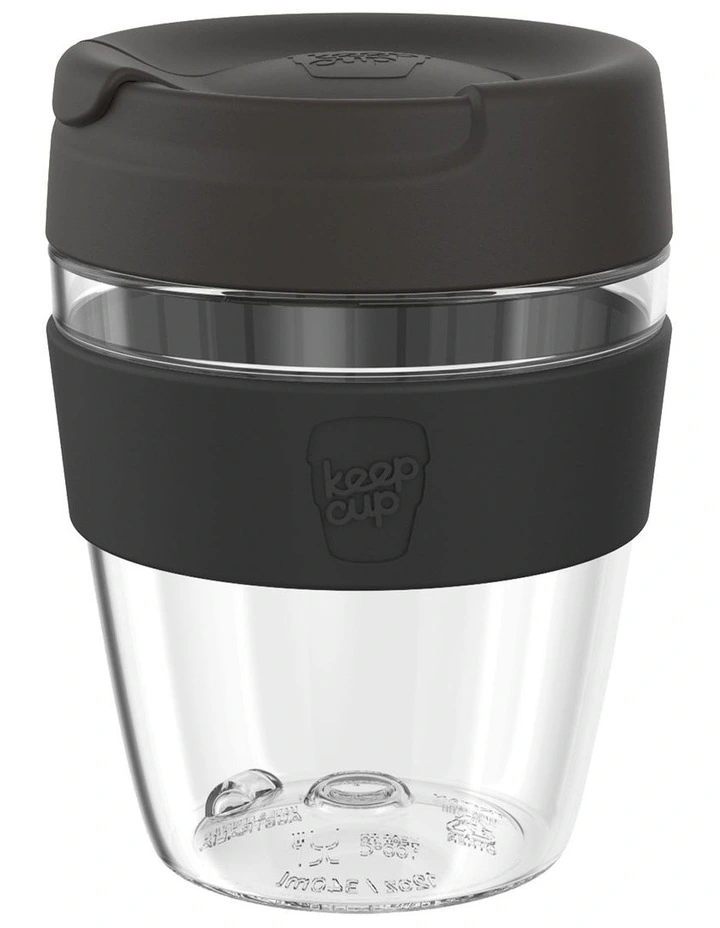 Helix Original, Reusable Plastic Cup, Black, M 12oz / 340ml