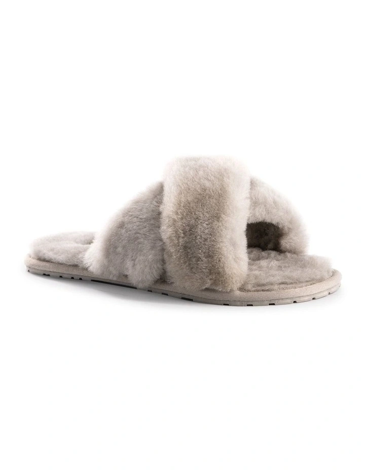 Women Sheepskin Wool Brighton Slippers Light Grey