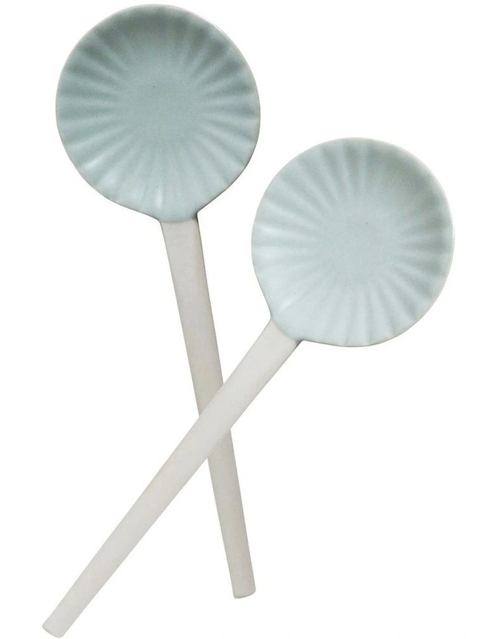 Spoon Set 2 Pack 12x4cm in Pale Eucalypt