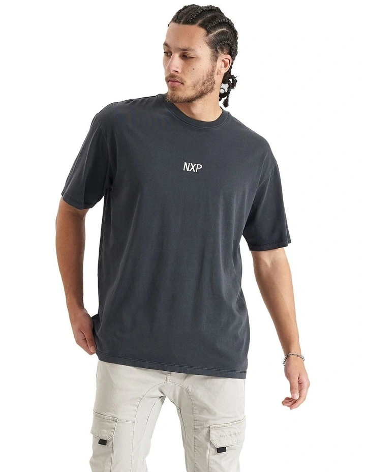 Torque Heavy Box Fit Tee in Black