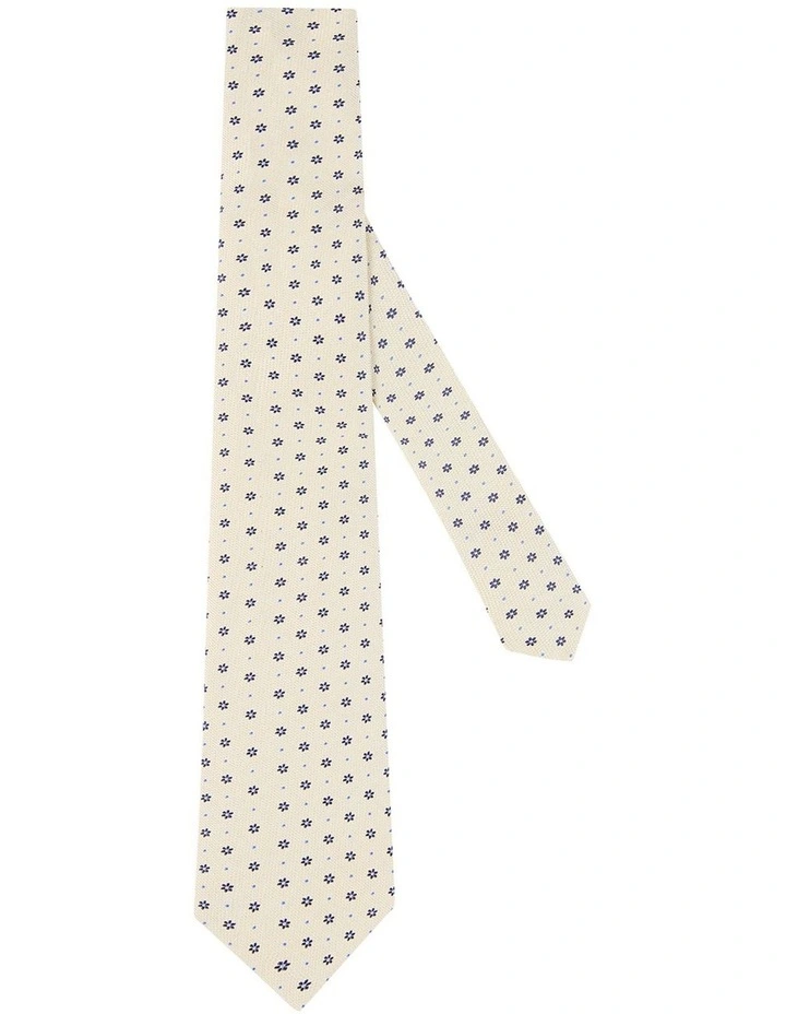 Holst Tie in White/Navy