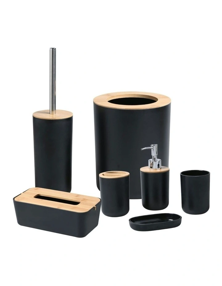 Takae Bathroom Basics Full Set 7 Piece in Black