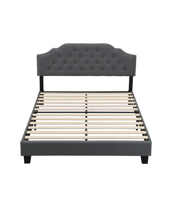 BEF02 Queen Size Bed Frame Base Mattress Platform in Grey