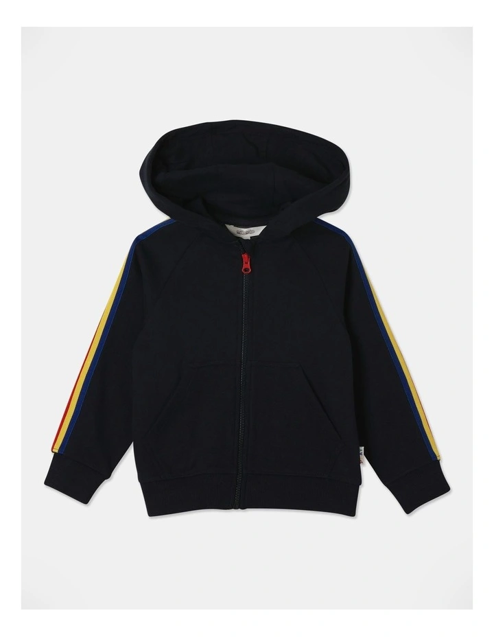 Fleece Zip Thru Sweat Top (3-8 Years) in Navy