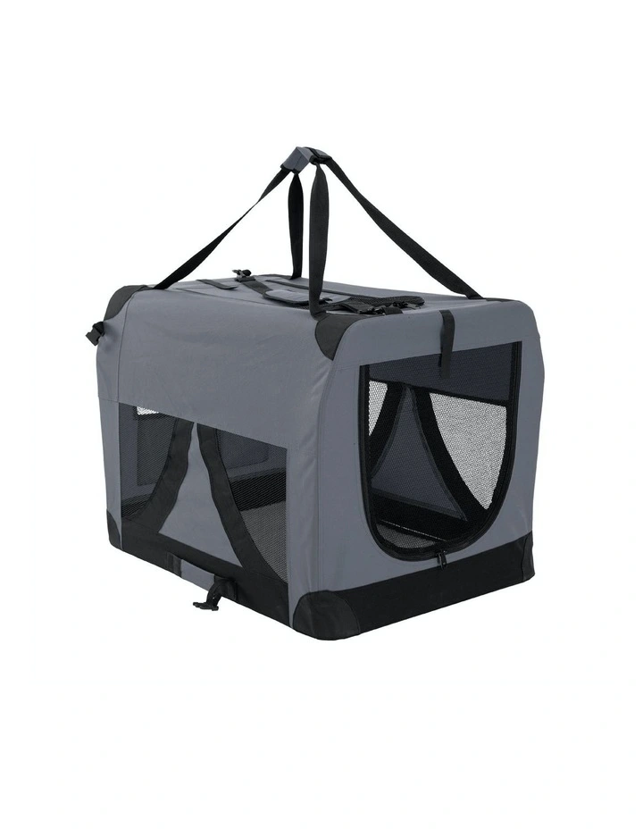Portable Soft Pet Crate L in Grey