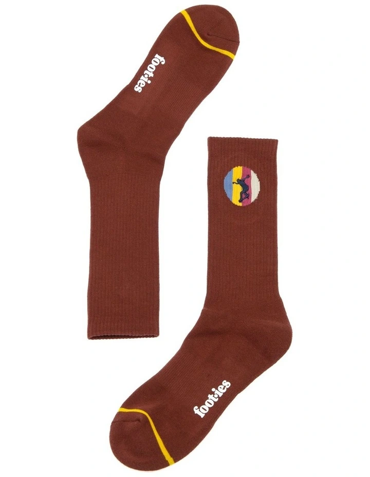 2 Pack Surf N Skate Sneaker Crew Socks in Multi