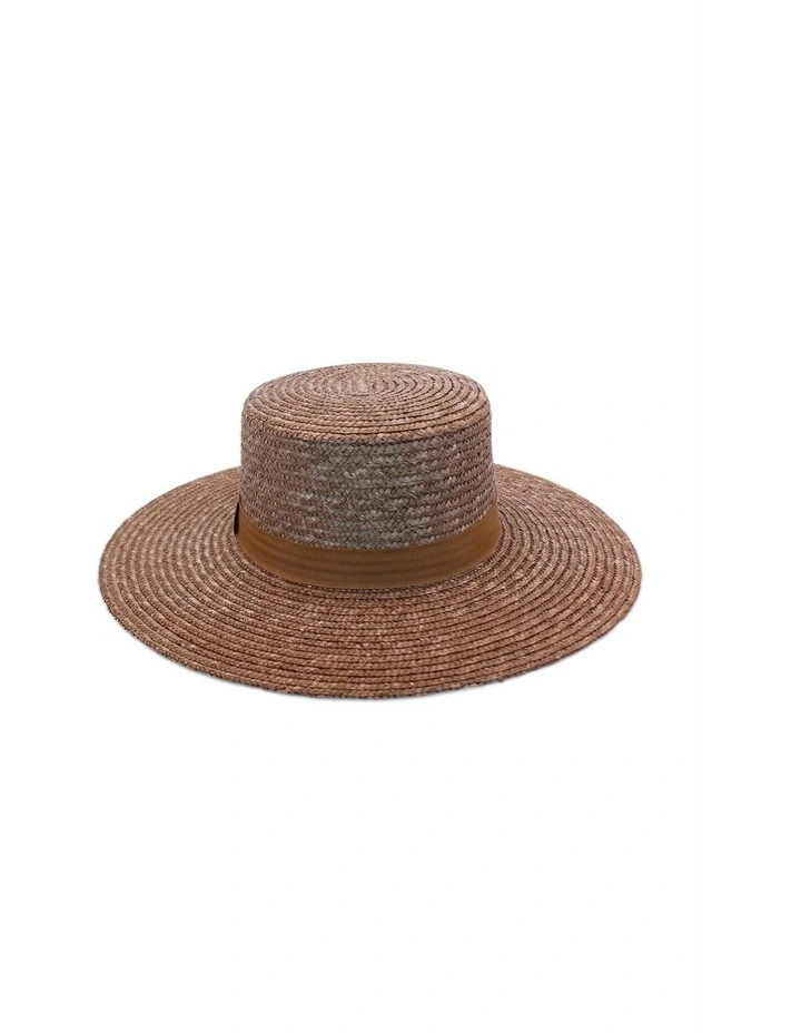 Vicenza Boater hat in Nutmeg