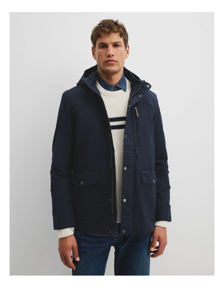 Canvas Parka in Navy