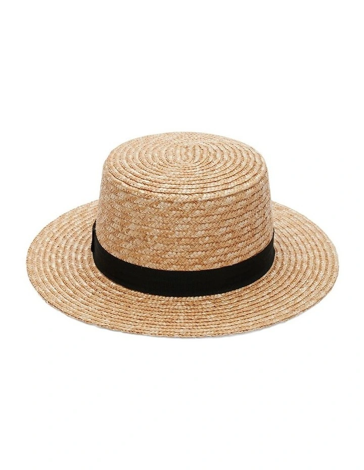 Thalia Boater Hat in Natural