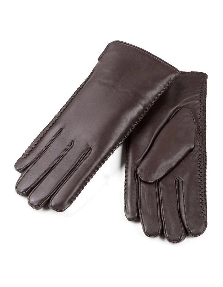 Ladies Nappa Gloves in Dark Chocolate