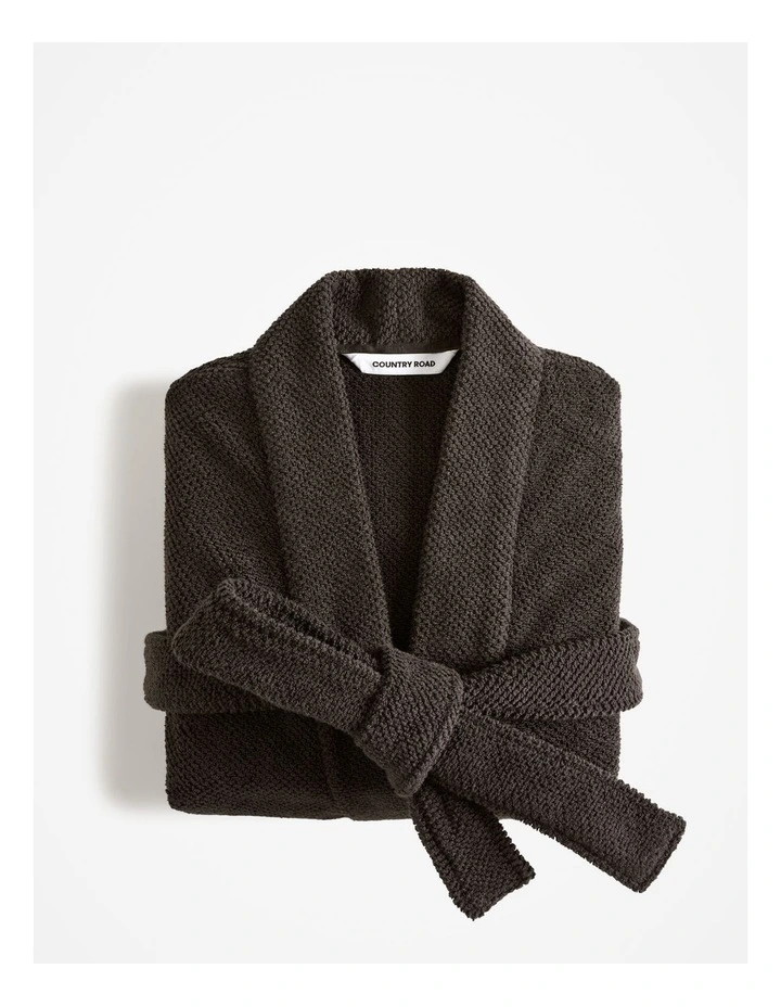 Calo Australian Cotton Bath Robe in Charcoal