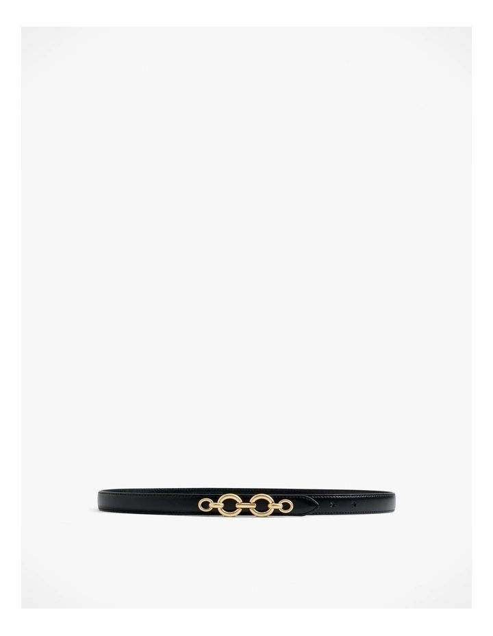 Oval Link Chain Belt in Black