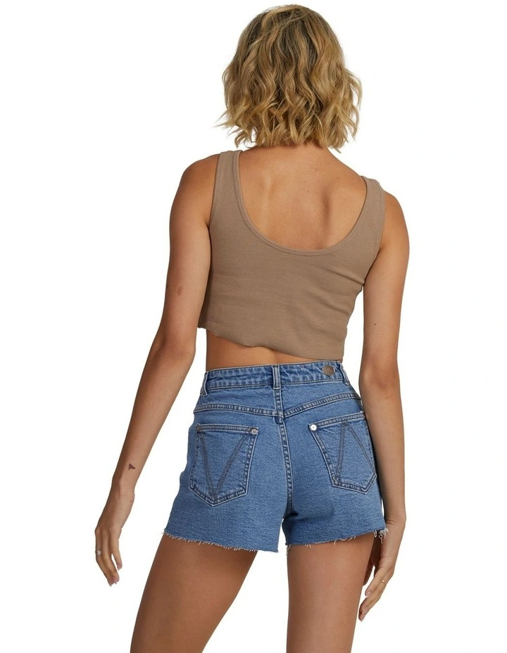 Warp Scooped Tank Top in Timber