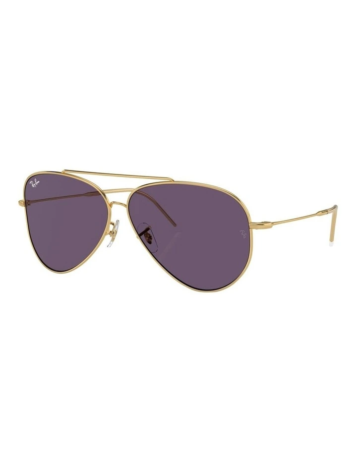 Aviator Reverse Sunglasses in Gold