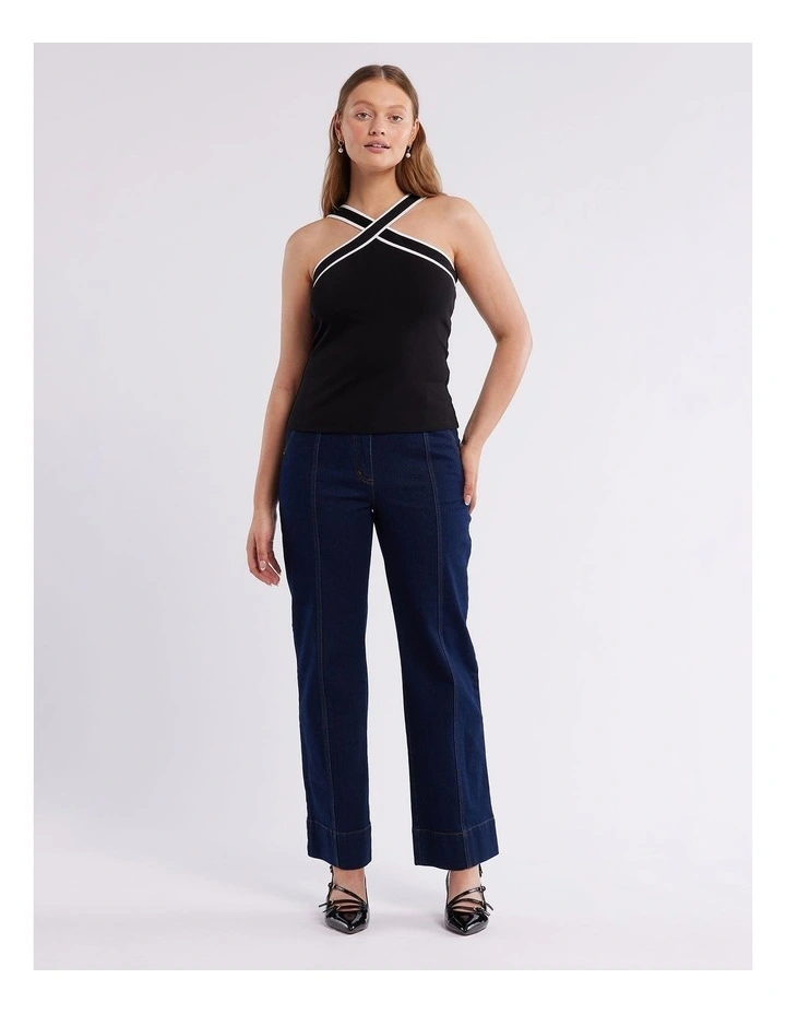 Cross My Heart Top in Black