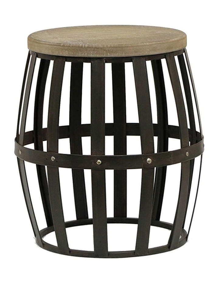 Industro-Chic Barrel Stool in Rust