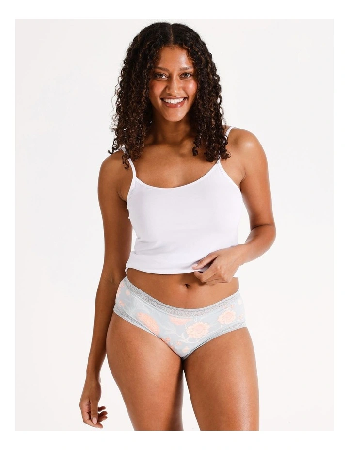 Smooth Lace Boyleg Brief in Grey