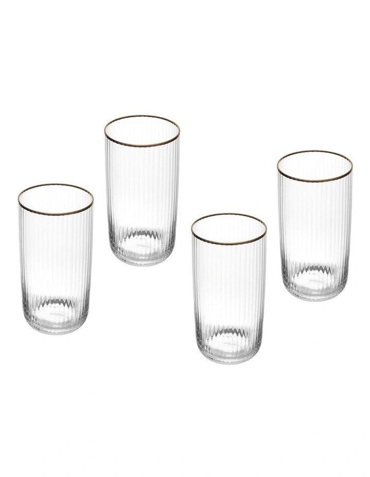 Sorrento Hiball Glasses Set 4 Piece in Clear