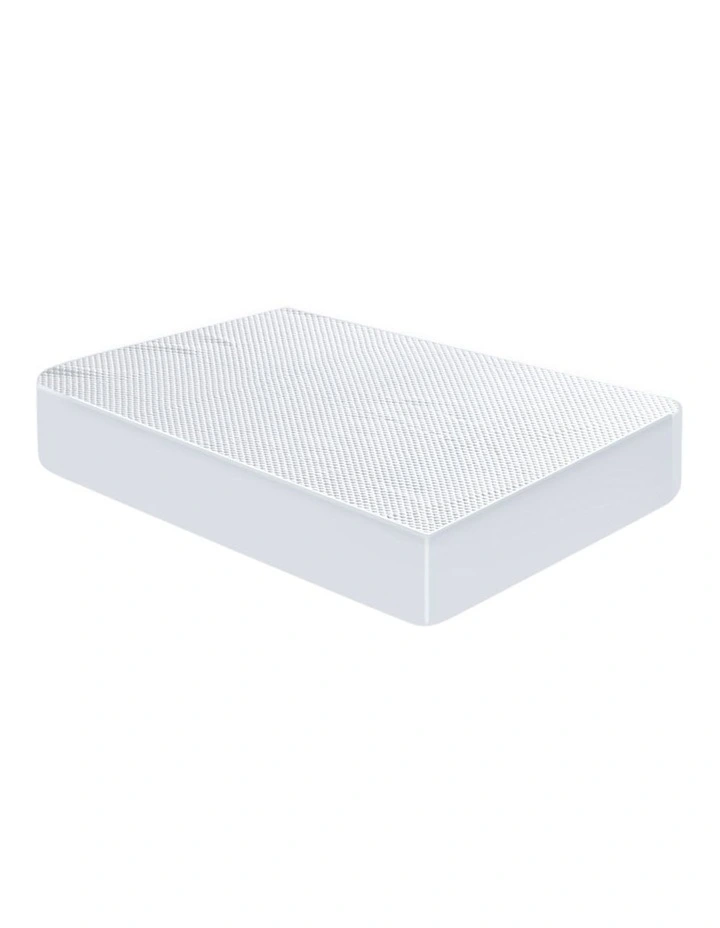 Mattress Protector Topper Polyester Cool Fitted Cover Waterproof King in White