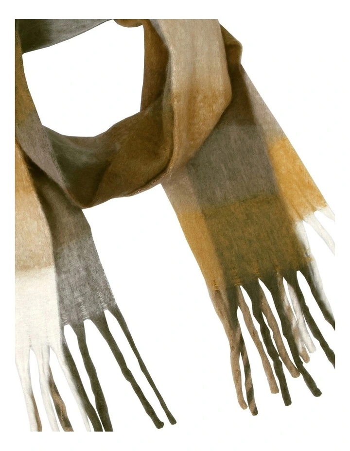 Vail Checkered Scarf in Brown Multi