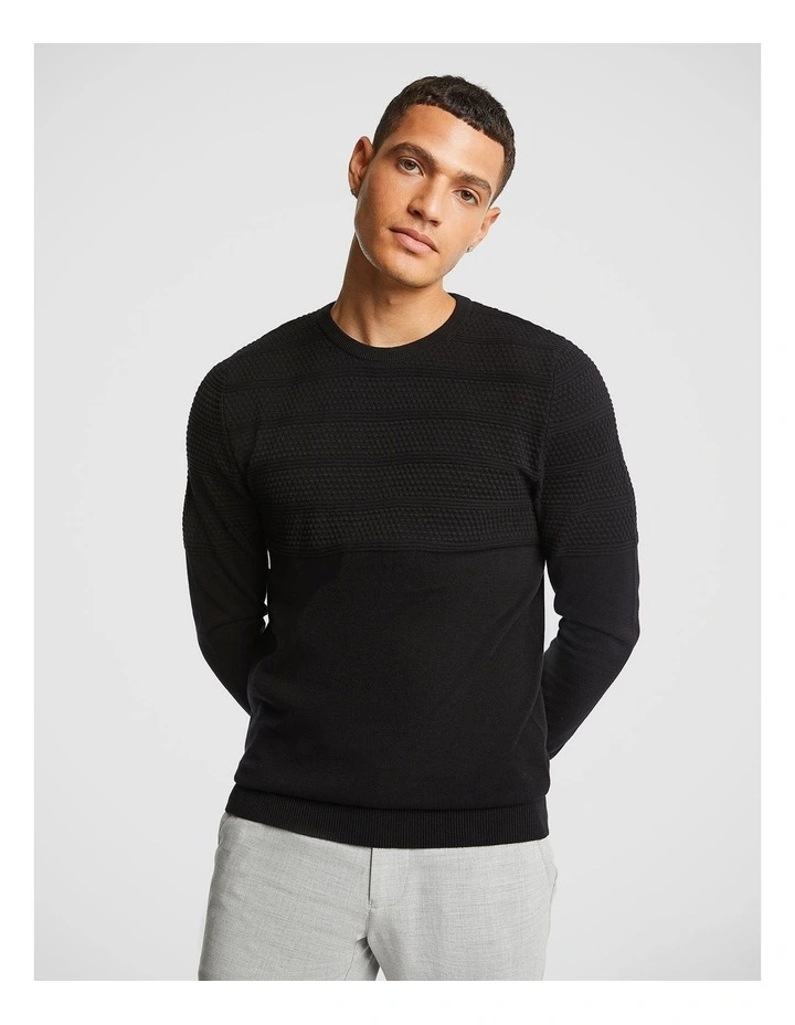 Jones Textured Knitwear in Black