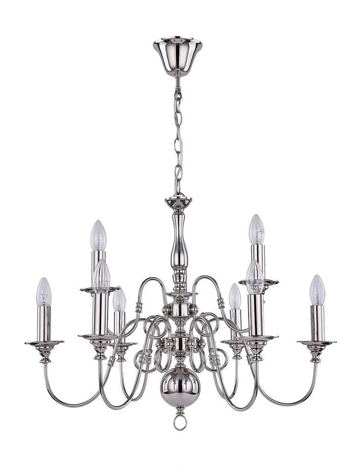 Ganeed Rustic 9-Light Pendant Light Silver