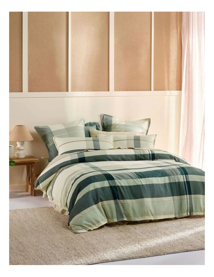 Levon Quilt Cover Set in Jade