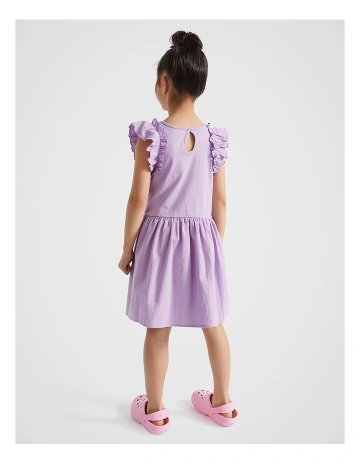 Splice Scollop Dress in Lilac