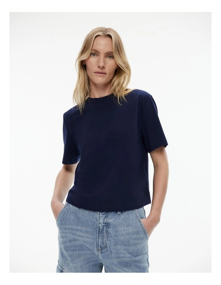 Cotton Crop Short Sleeve Tee in Regatta Blue
