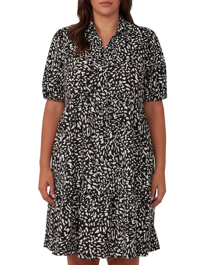 Abstract Spot Dress in Multi