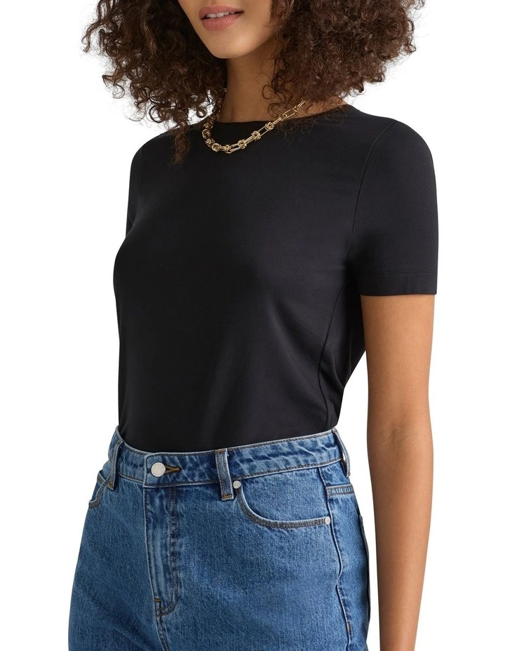 Betsy Bamboo Tee in Black