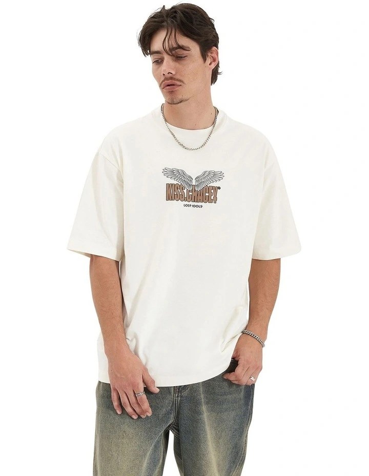 Ascend Heavy Oversized Tee in Natural White