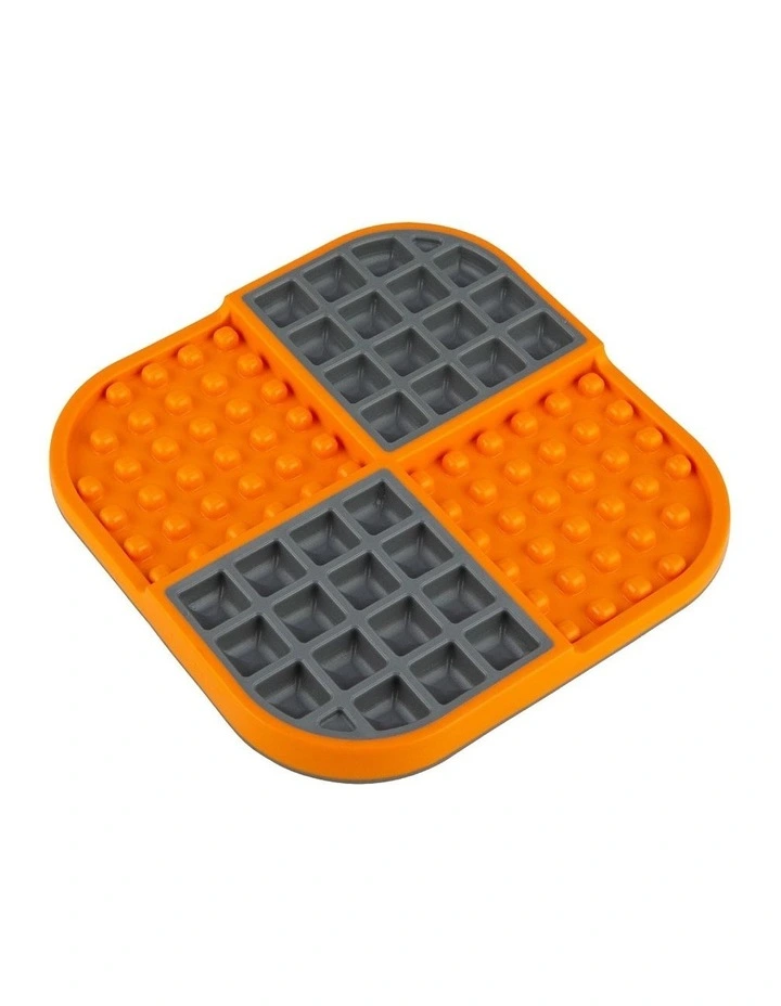 Double Slow Food Dog Bowl in Orange