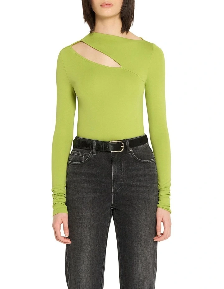 The Serpentine Top in Appletini Green