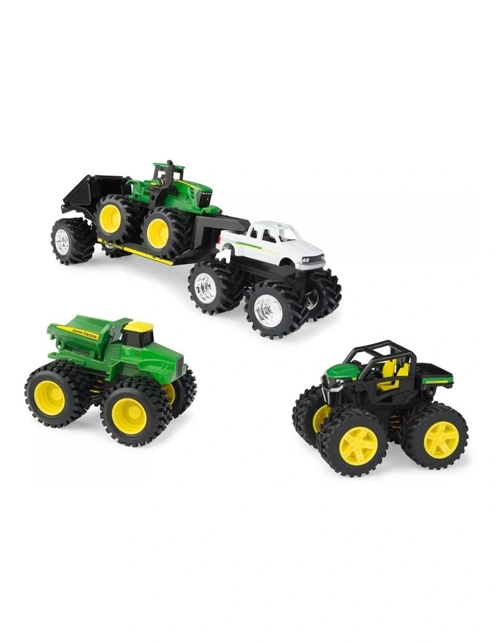 Monster Tread Tractor/Dump/Pickup/Gator Truck/Trailer Set 5piece 15cm 3years