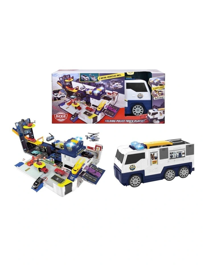 Folding Police Truck Playset