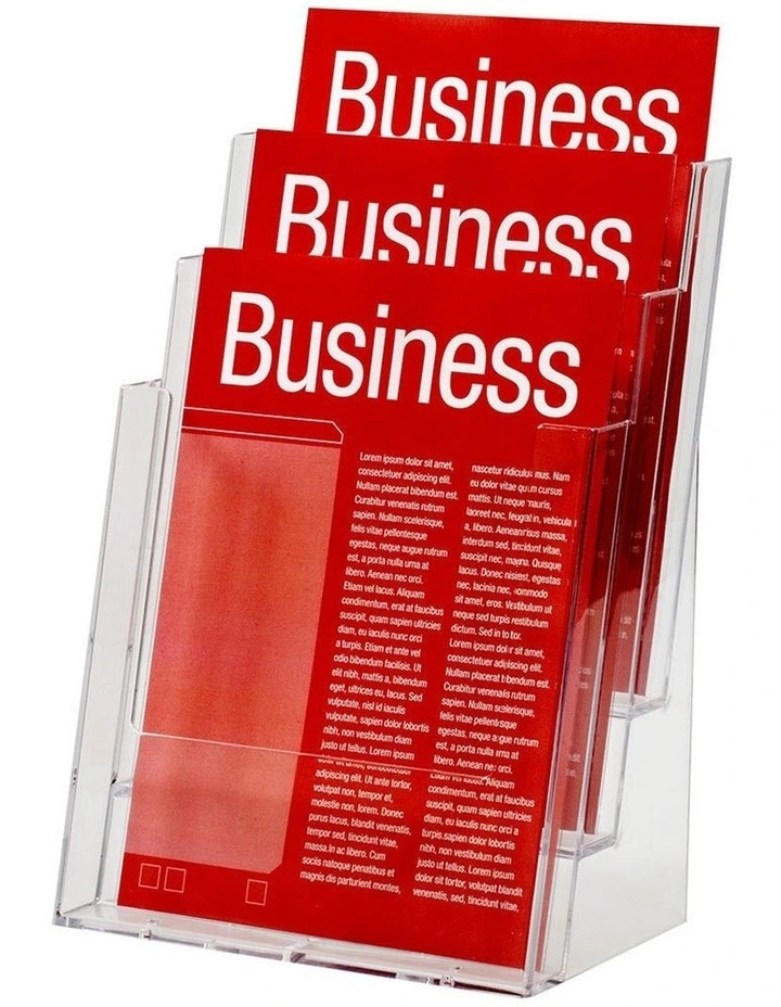23cm A4 3 Tier Counter Brochure/Flyers Display Holder/Case f/ Store