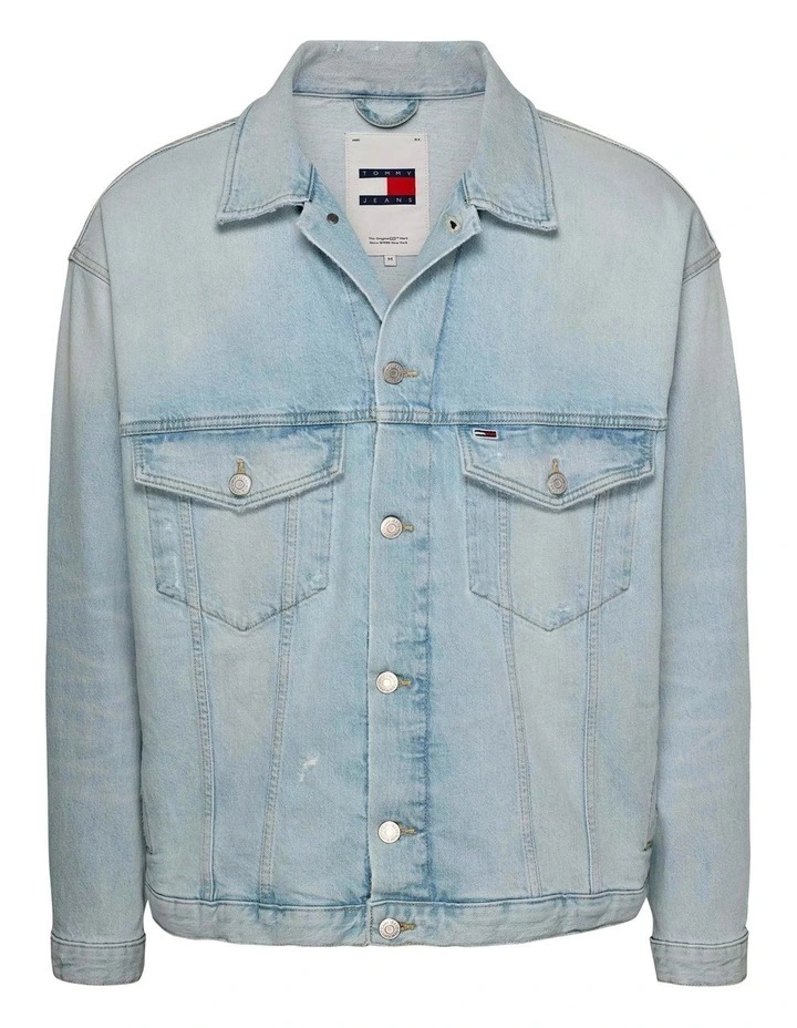 Aiden Oversized Denim Trucker Jacket in Denim