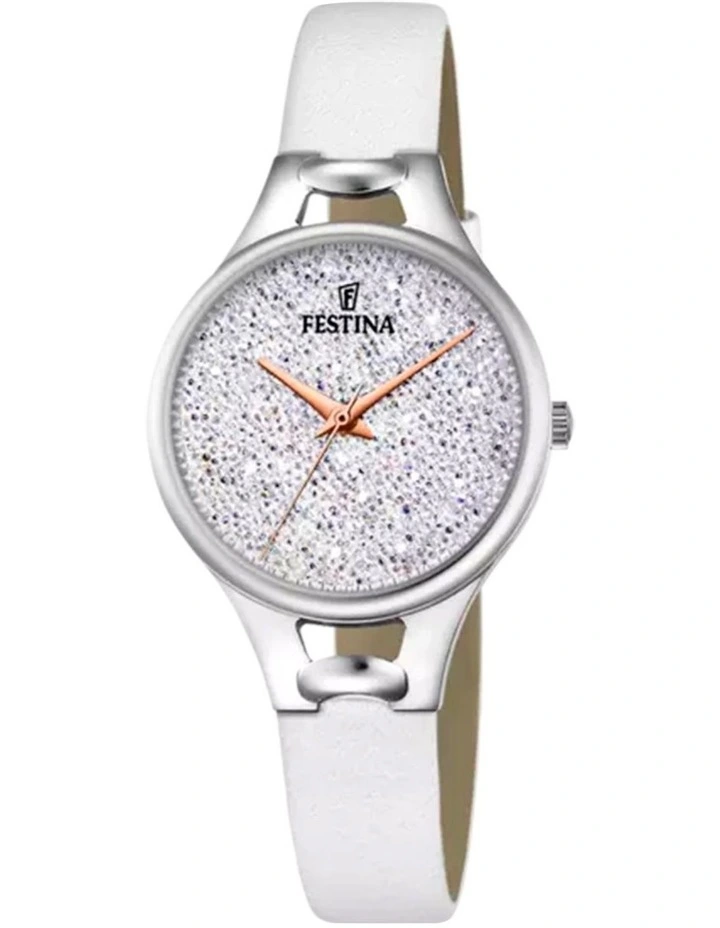 Mademoiselle Stainless Steel Watch in White