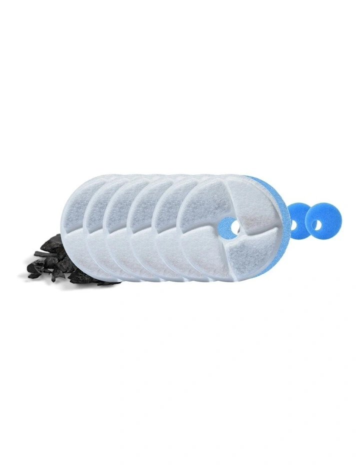 Pet Water Fountain Filter 6 Piece 2.6L in Multi