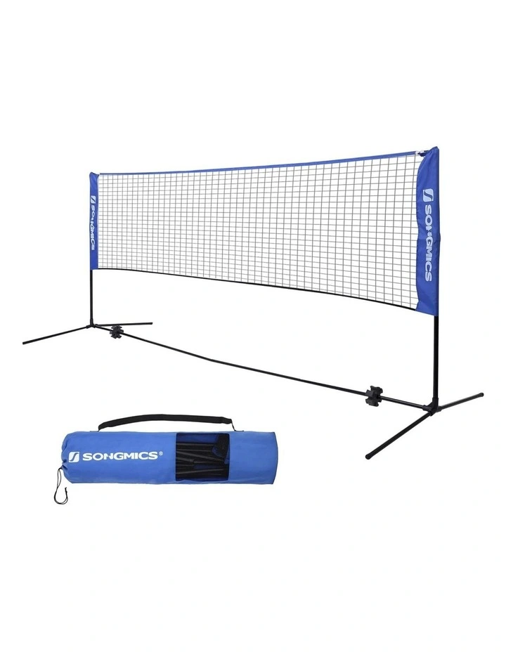3M Height Adjustable Badminton Net Tennis Net with Transport Bag in Blue