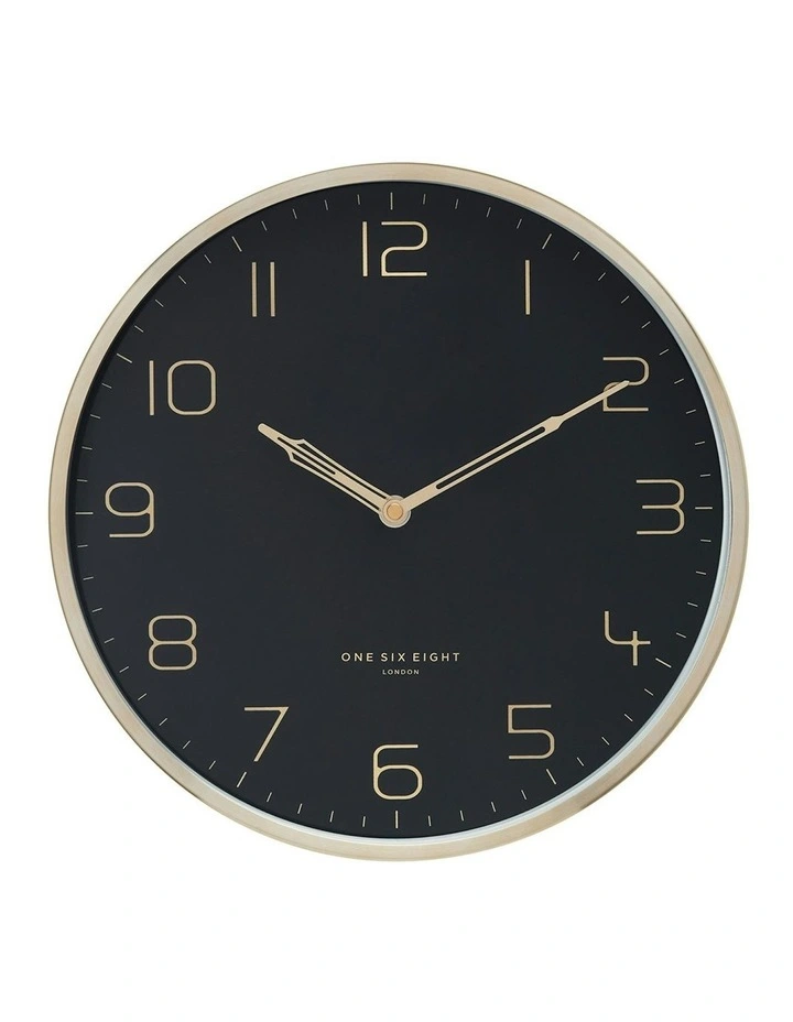Lily Wall Clock 30cm in Black