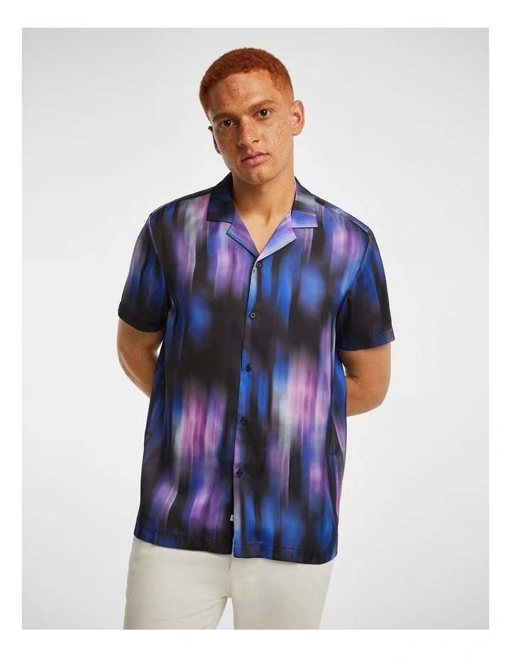 Zipper Print Shirt in Purple