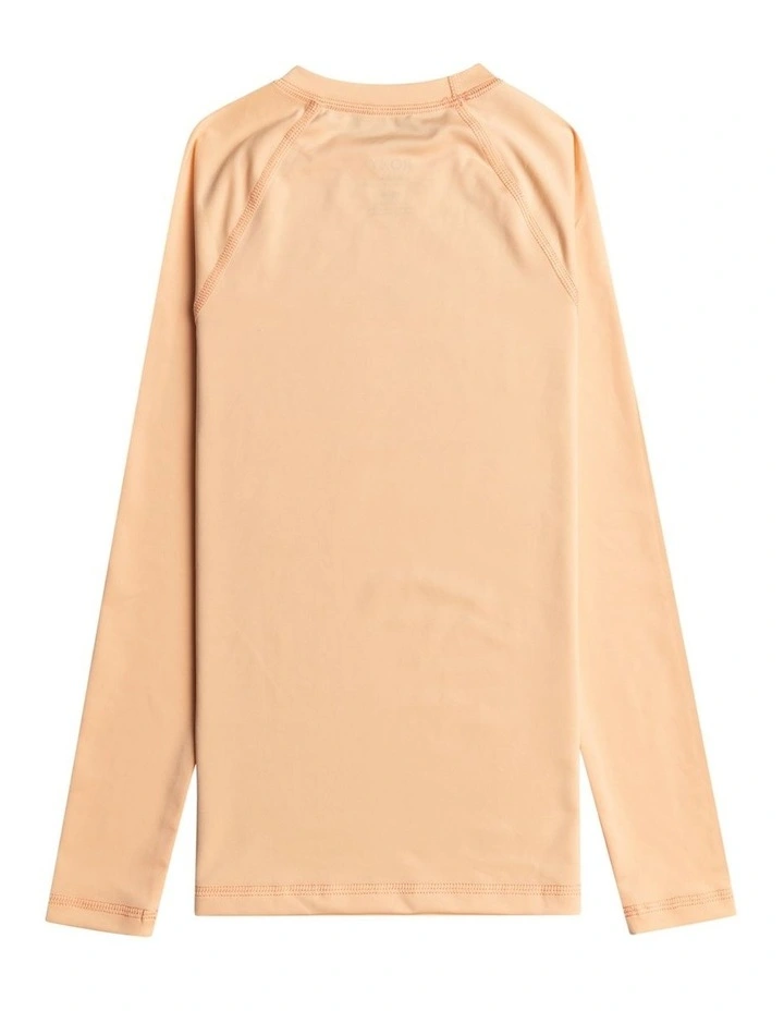 Essential Long Sleeve UPF 50 Surf T-shirt in Peach Fuzz